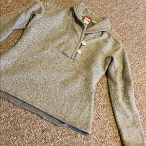North face gray fleece pullover